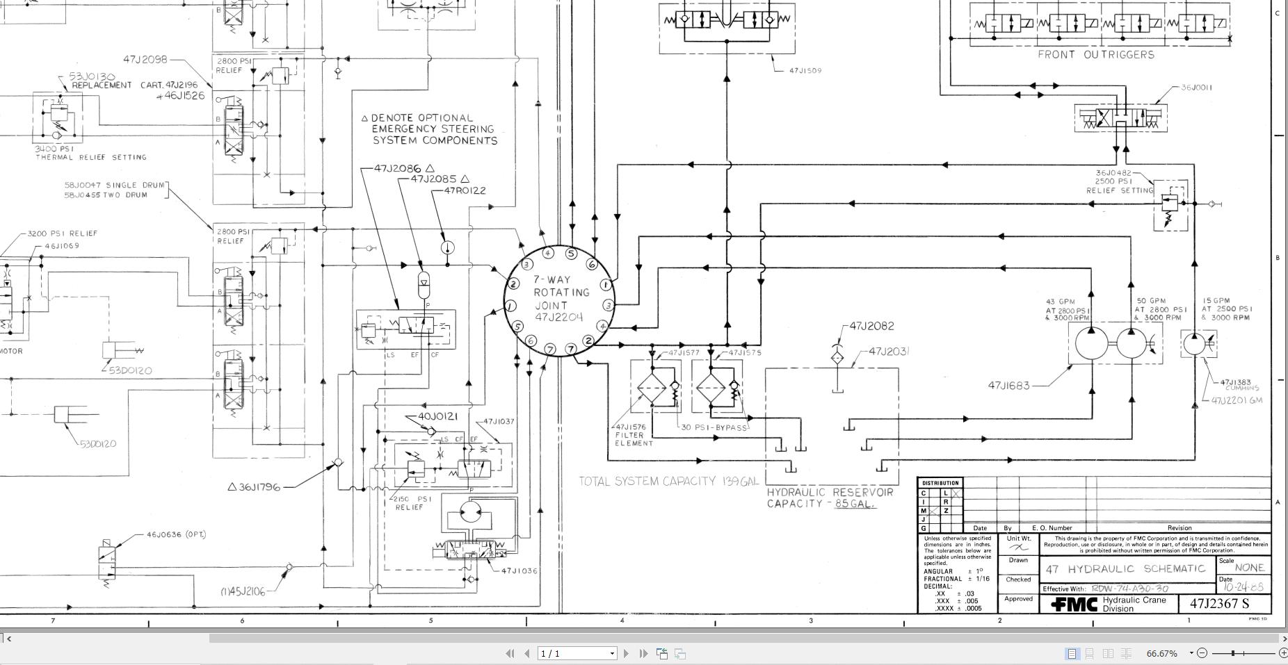 Link Belt Crane HSP 8020 Hydraulic and Electrical Diagrams