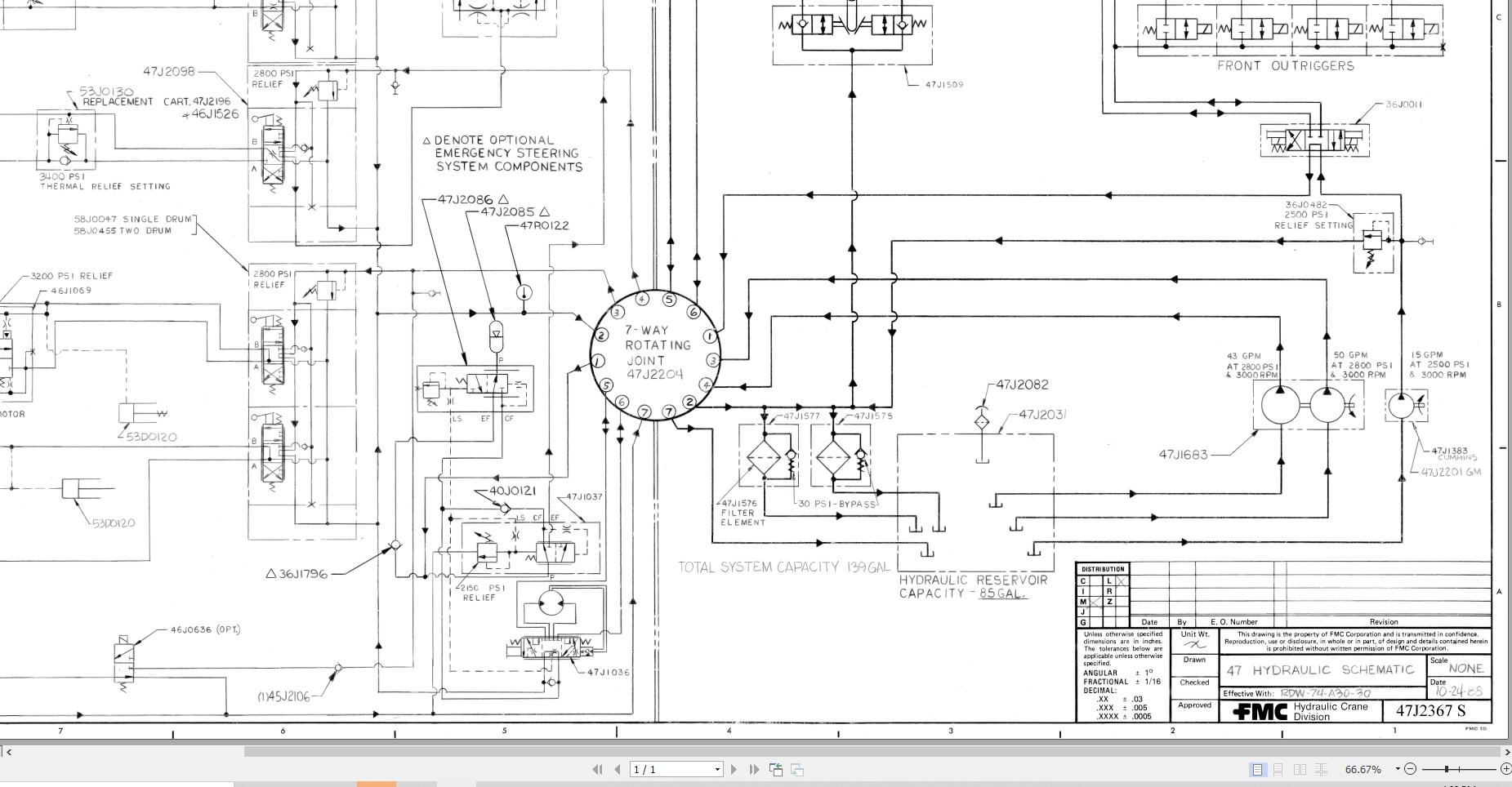 Link Belt Crane HSP 8022 Hydraulic and Electrical Diagrams