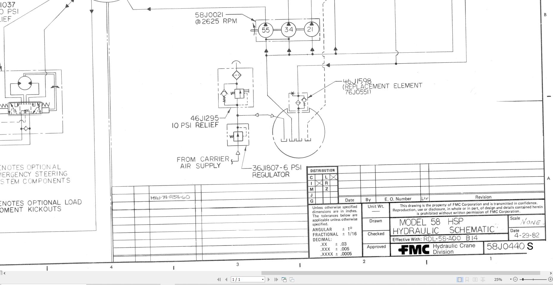 Link Belt Crane HSP 8025 Electrical and Hydraulic Diagrams