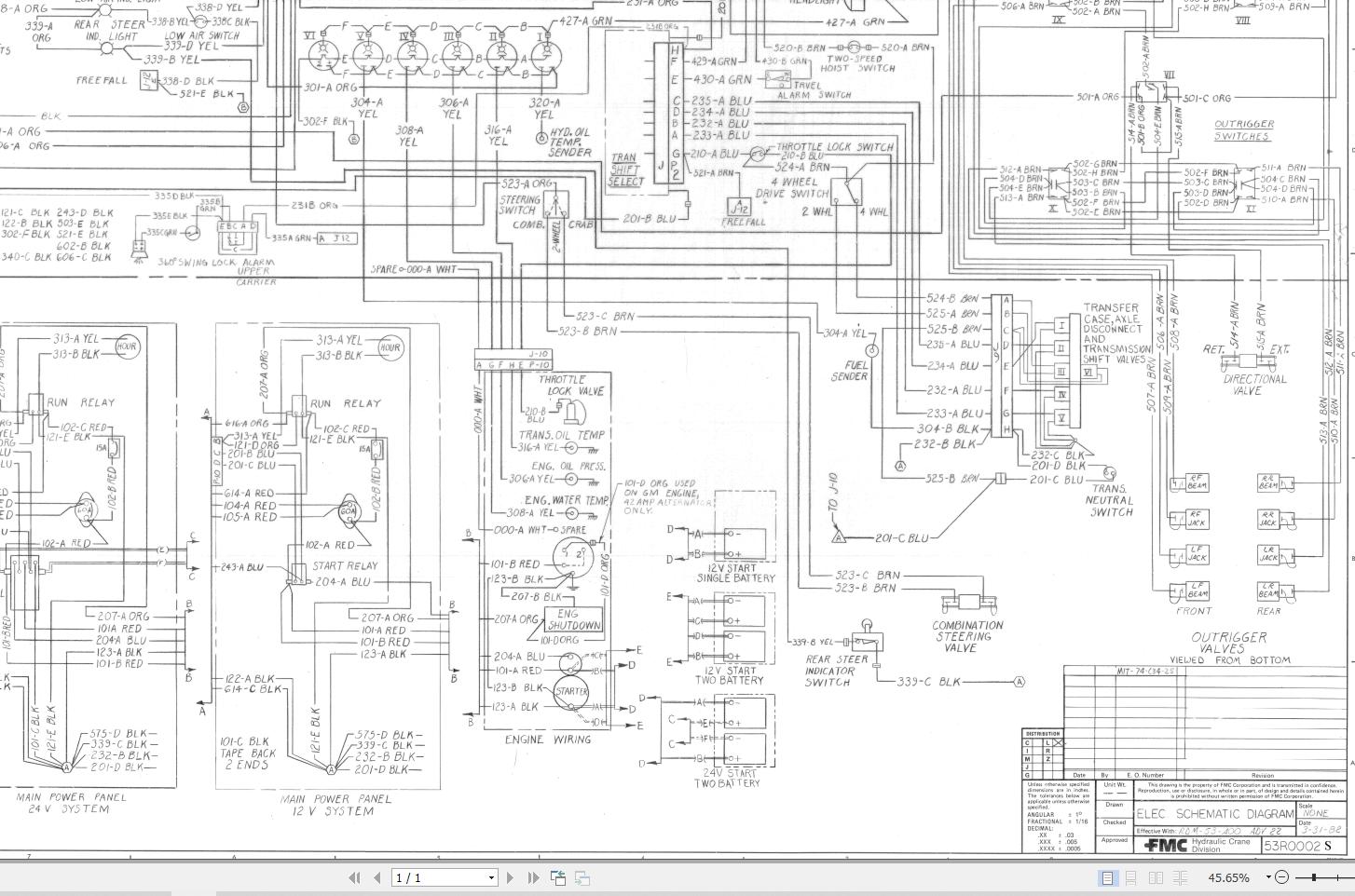 Link Belt Crane HSP 8025XL Hydraulic and Electrical Diagrams