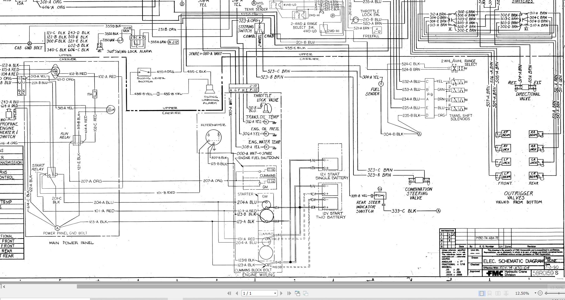Link Belt Crane HSP 8030 Hydraulic and Electric Diagrams