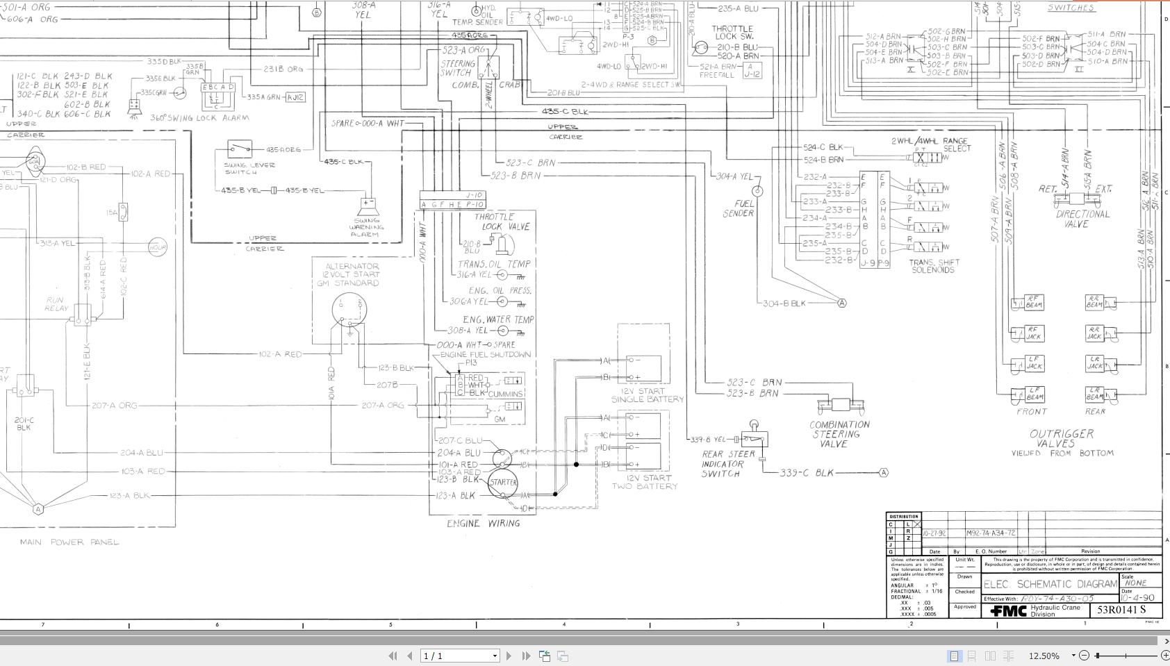 Link Belt Crane HSP 8033XL Hydraulic and Electric Diagrams