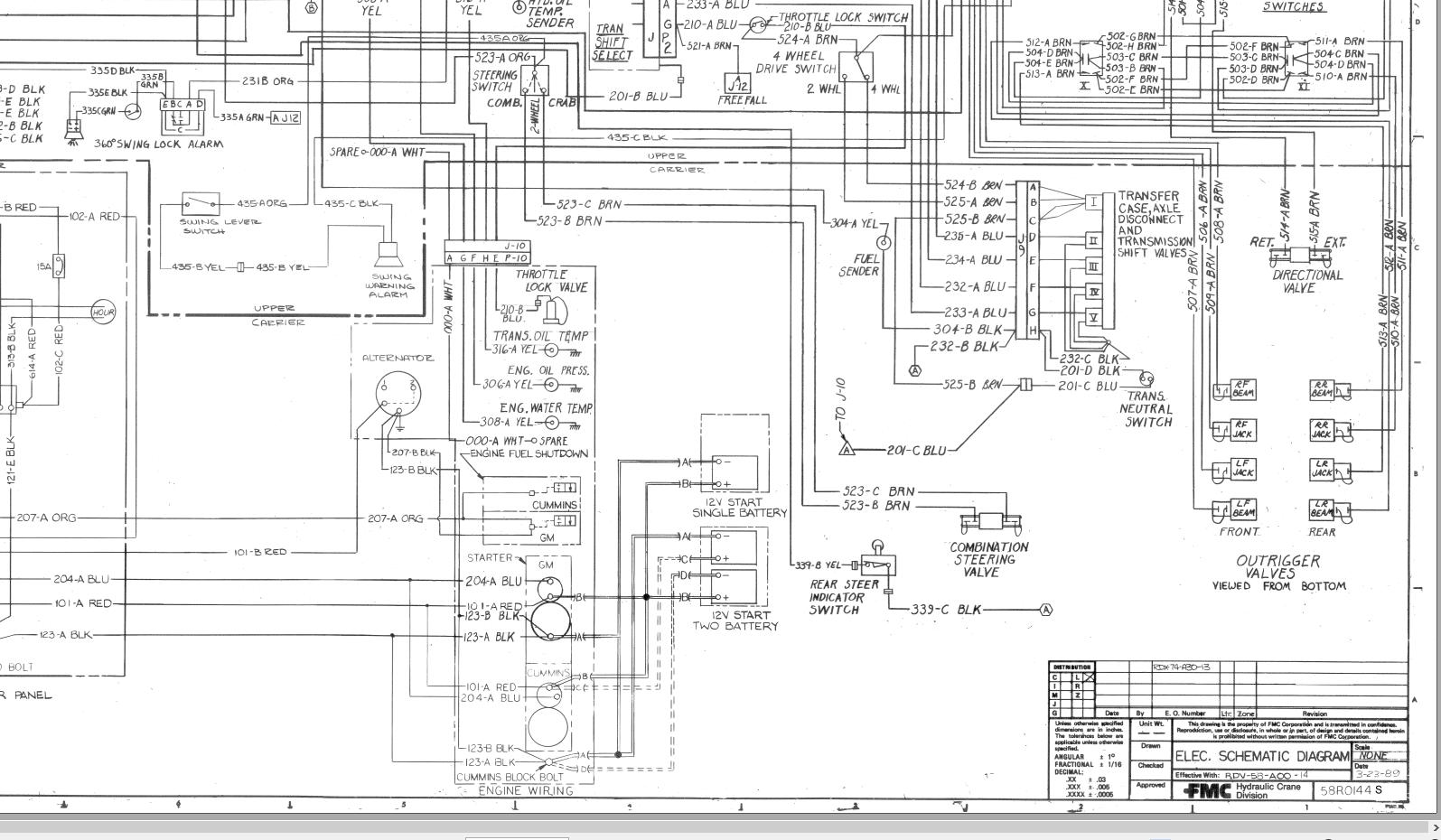 Link Belt Crane HSP 8035S Electrical and Hydraulic Diagrams