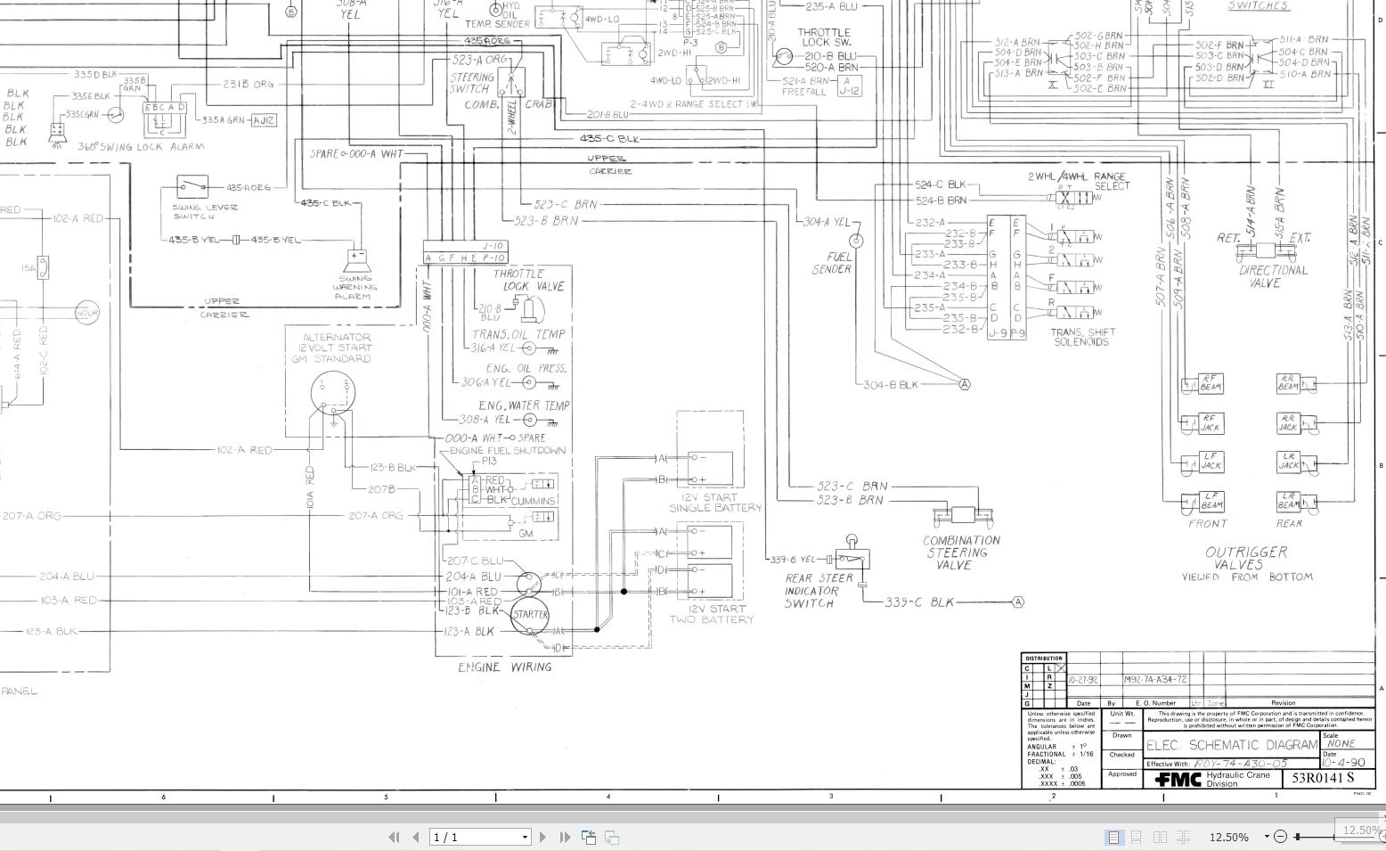 Link Belt Crane HSP 8035XL Hydraulic and Electric Diagrams