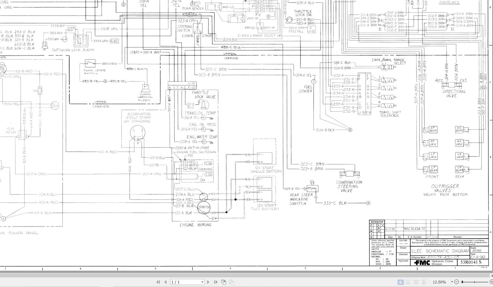 Link Belt Crane HSP 8040 Hydraulic and Electric Diagrams