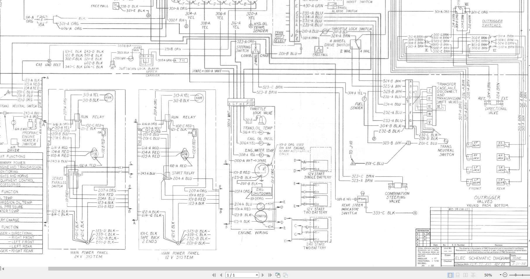Link Belt Crane HSP 8044 Electrical and Hydraulic Diagrams