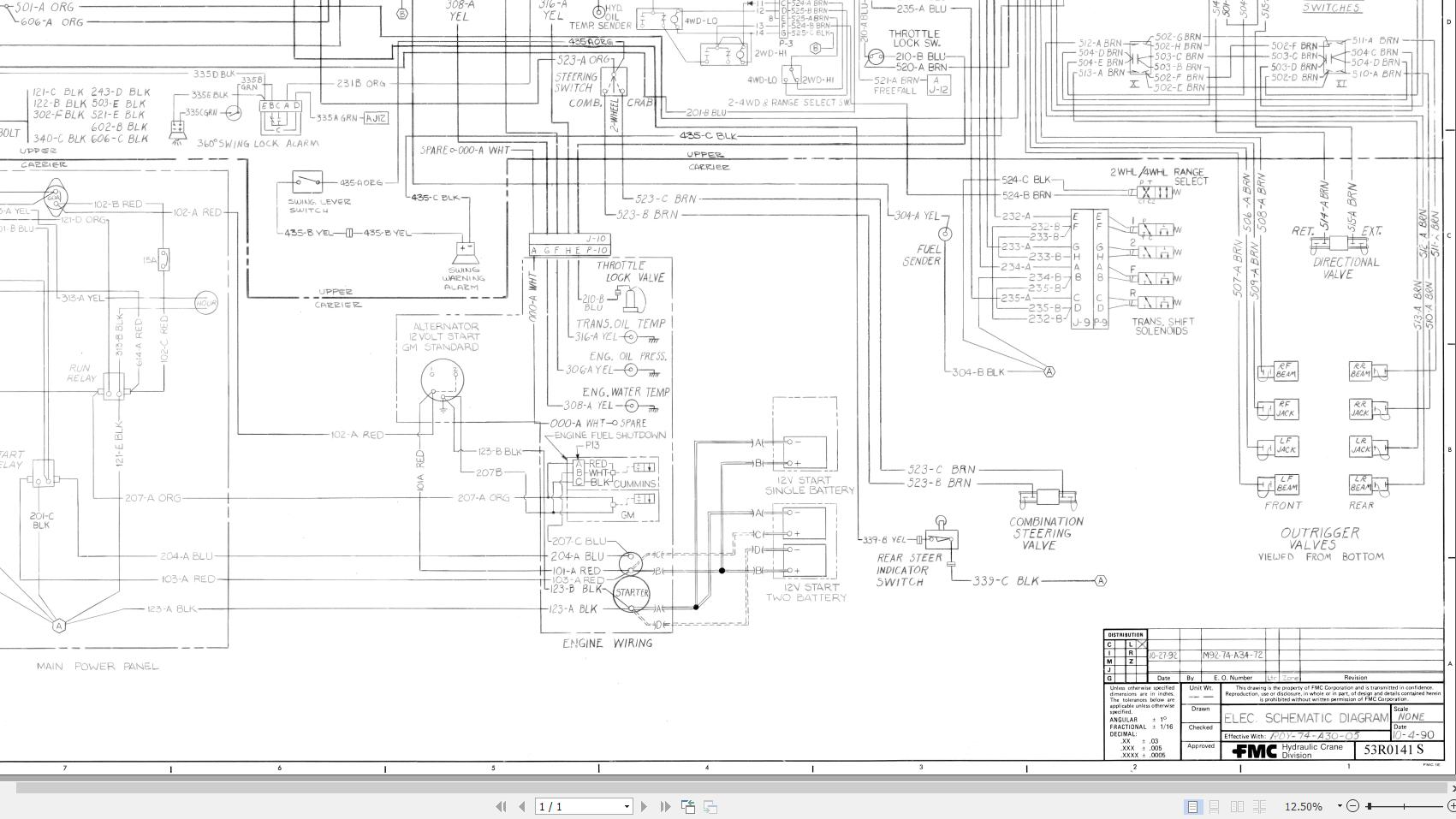 Link Belt Crane HSP 8050 Electrical and Hydraulic Diagrams