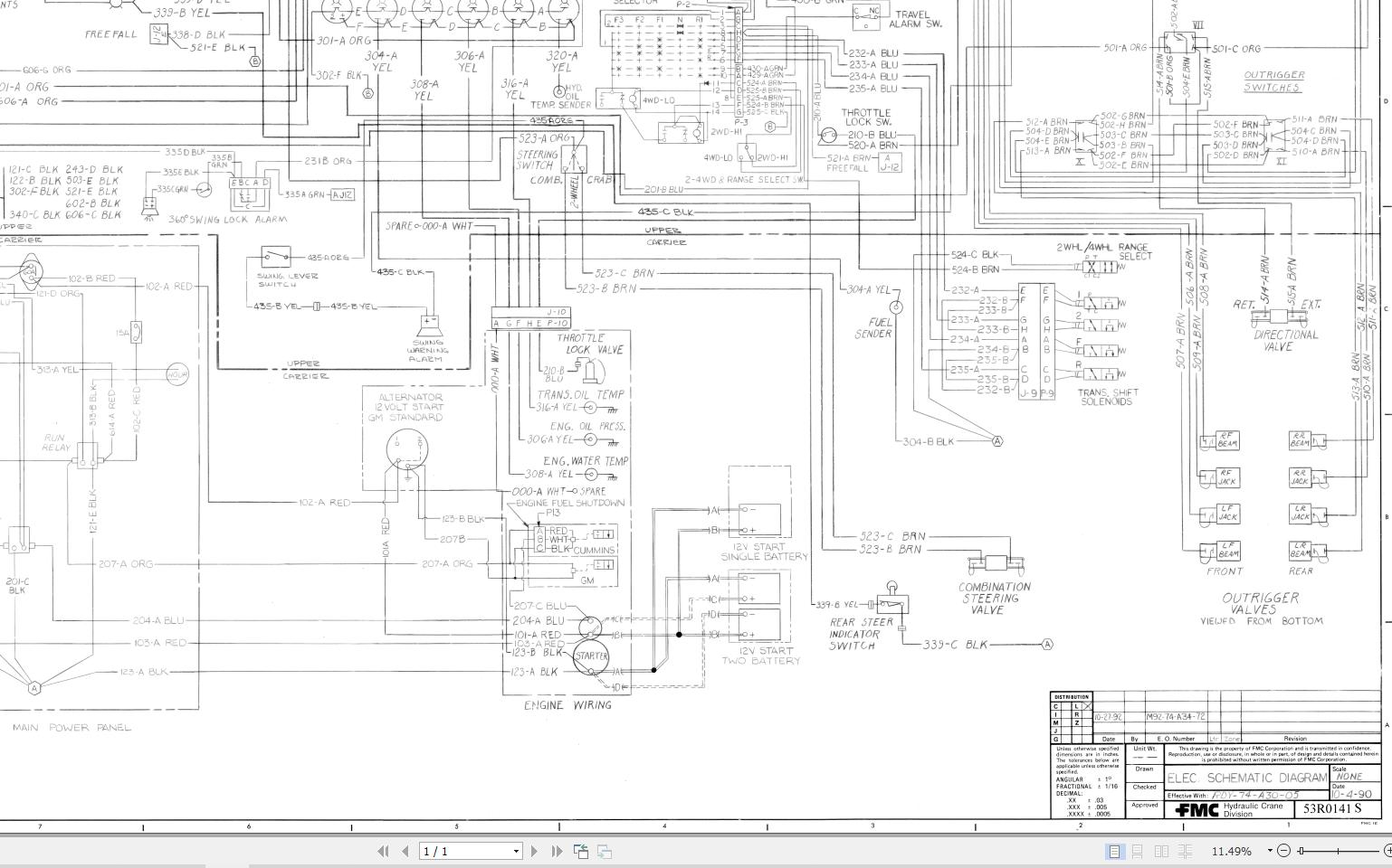 Link Belt Crane HSP 8060 Hydraulic and Electric Diagrams