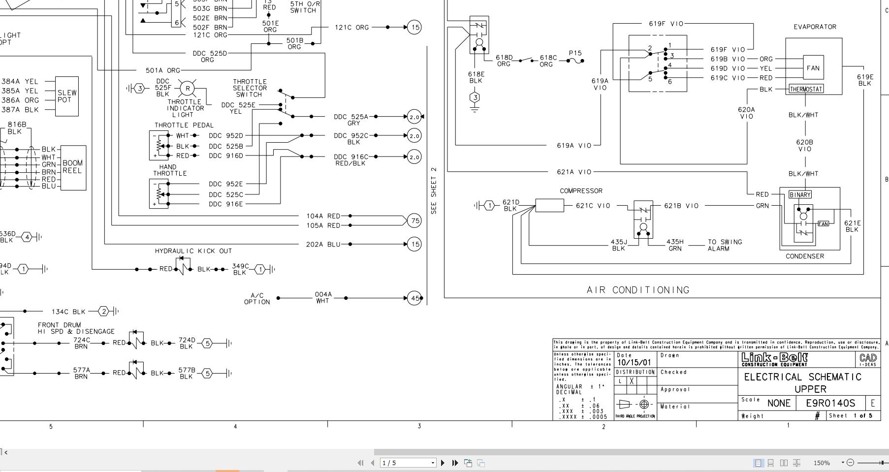 Link Belt Crane HTC 1040 Hydraulic and Electrical Diagrams