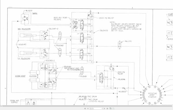 Link Belt Crane HTC 1050 Hydraulic and Electrical Diagrams 1