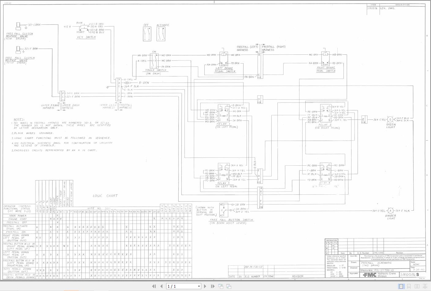 Link Belt Crane HTC 1055 Hydraulic and Electrical Diagrams