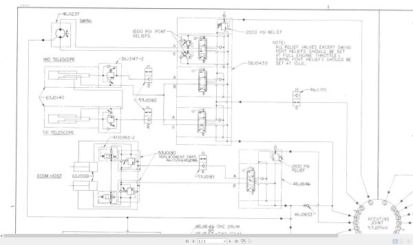 Link Belt Crane HTC 1055 Hydraulic and Electrical Diagrams 1