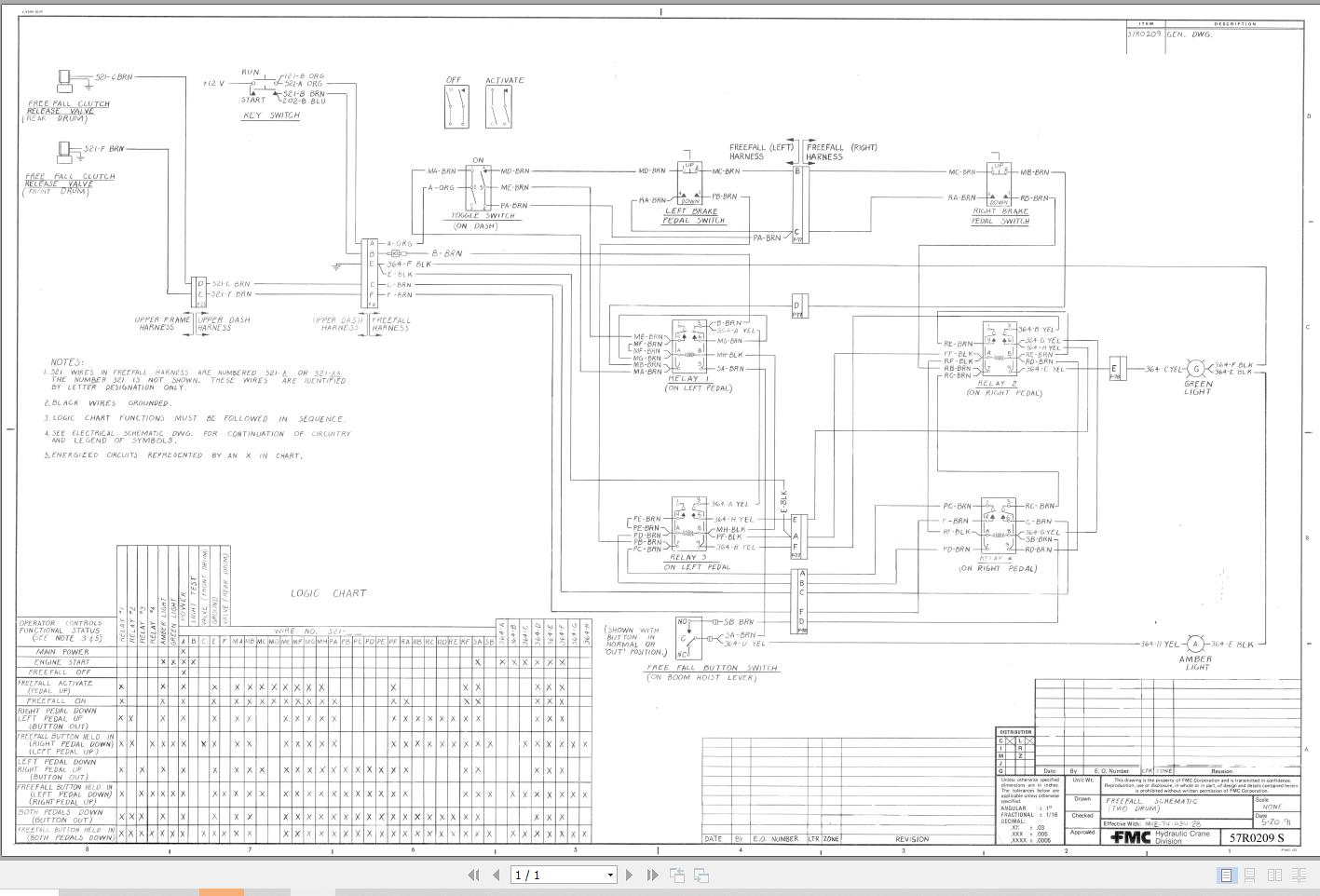 Link Belt Crane HTC 1060 Hydraulic and Electrical Diagrams