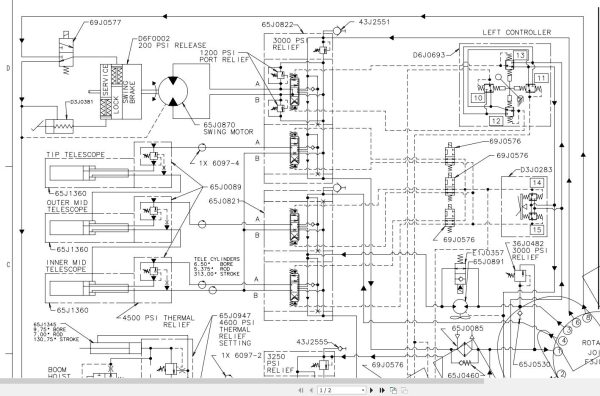 Link Belt Crane HTC 11100A Hydraulic and Electrical Diagrams 1