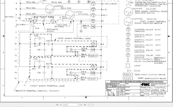 Link Belt Crane HTC 1190 Hydraulic and Electrical Diagrams