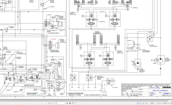 Link Belt Crane HTC 3140LB Hydraulic and Electrical Diagrams 1