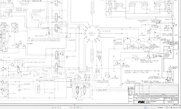 Link Belt Crane HTC 34 Hydraulic and Pneumatic Diagrams