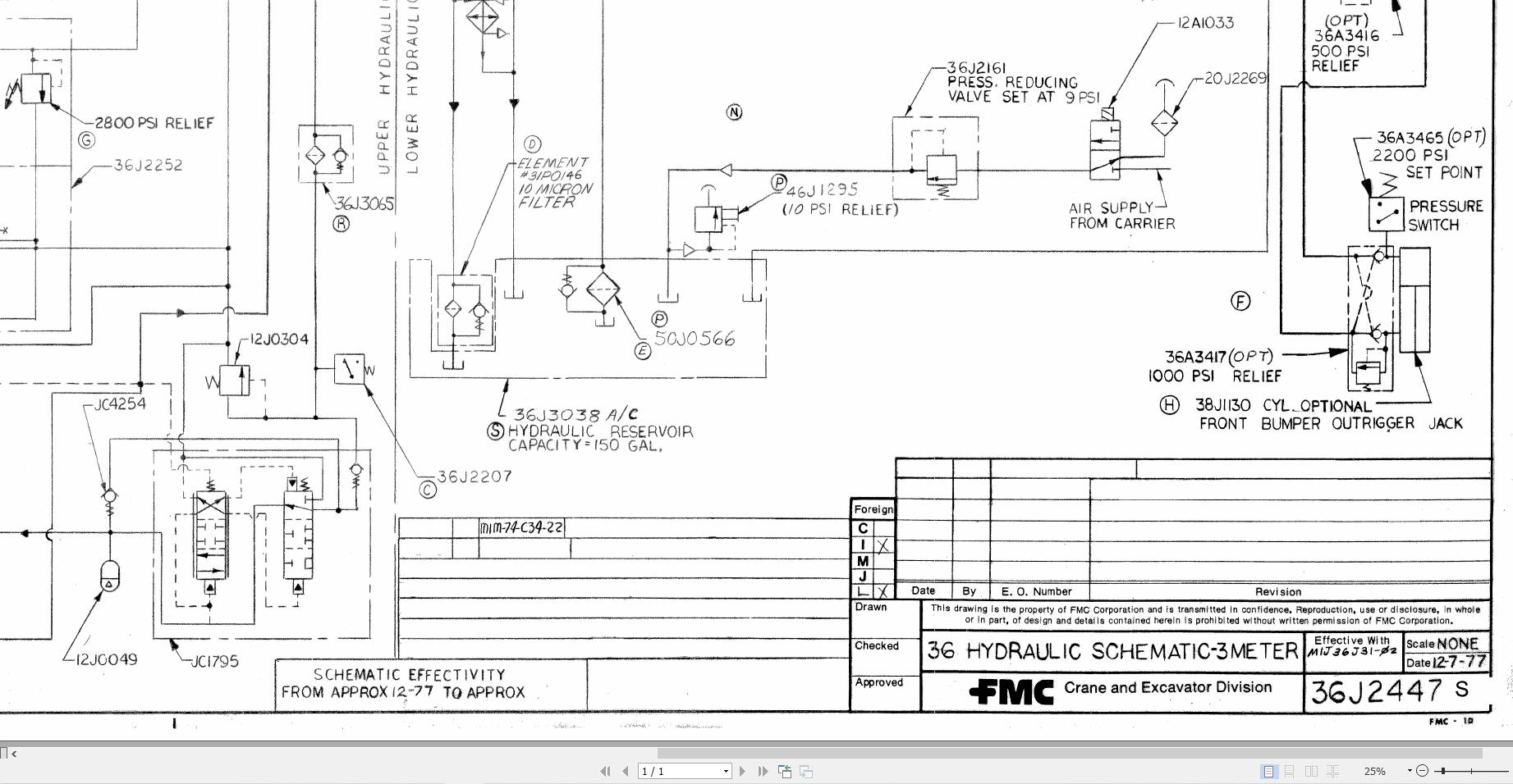 Link Belt Crane HTC 45W Hydraulic and Electric Diagrams