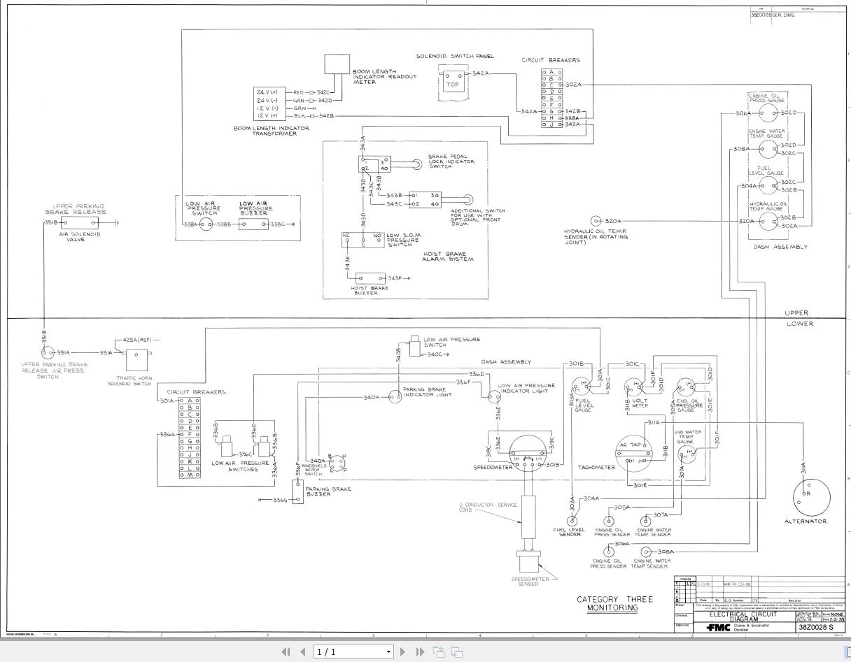Link Belt Crane HTC 50W Electrical and Hydraulic Diagrams