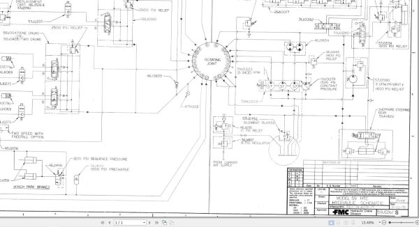 Link Belt Crane HTC 814 Electrical and Hydraulic Diagrams 1
