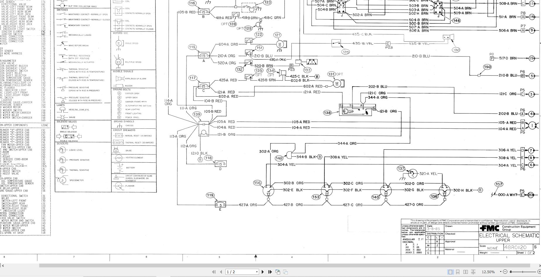 Link Belt Crane HTC 822 Hydraulic and Electrical Diagrams