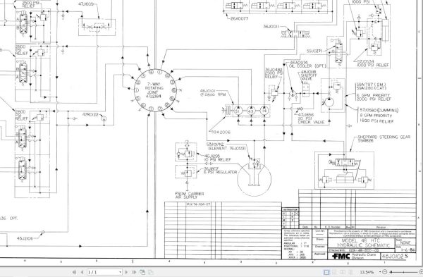 Link Belt Crane HTC 822S Hydraulic and Electrical Diagrams 1