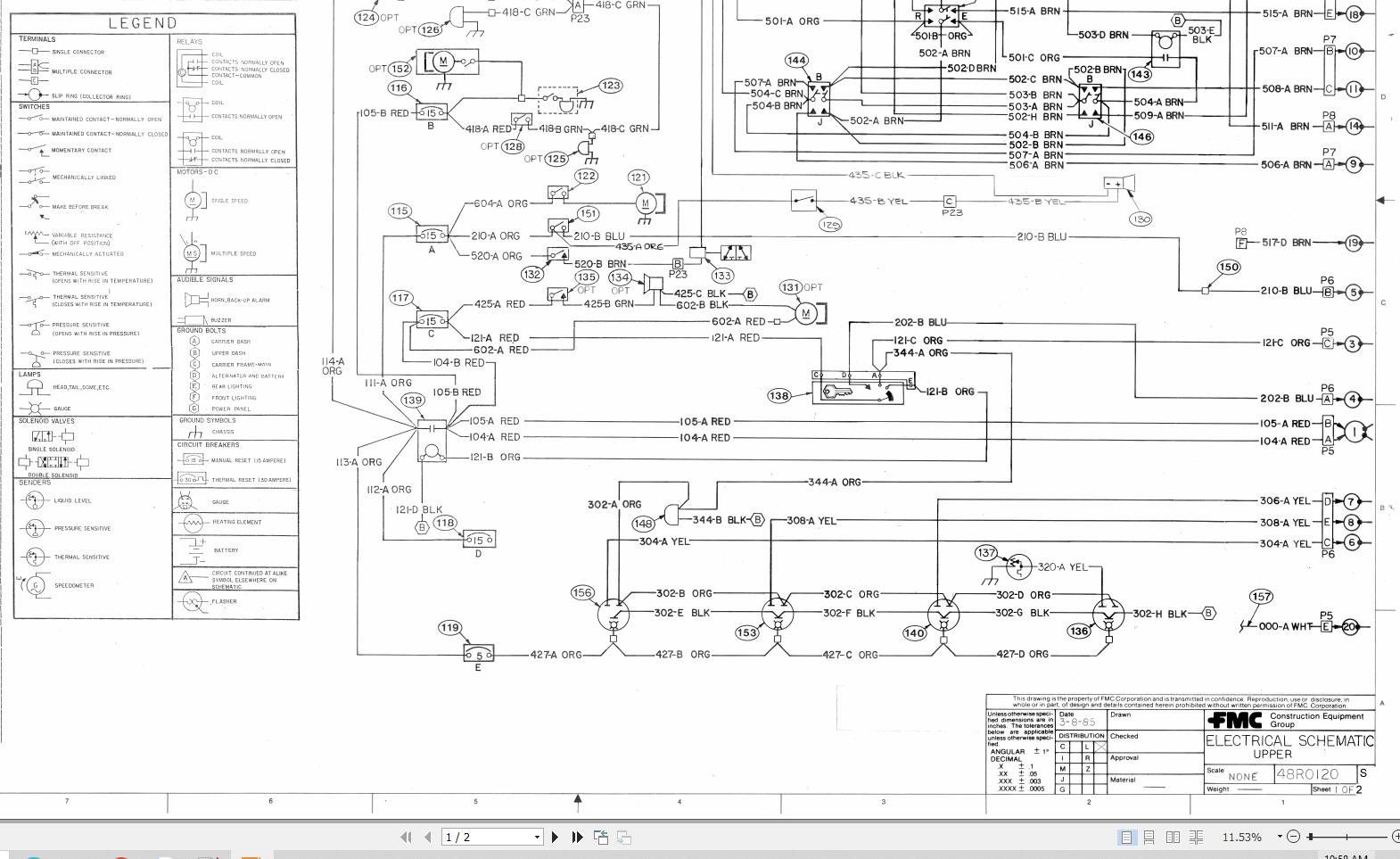 Link Belt Crane HTC 825S Hydraulic and Electrical Diagrams