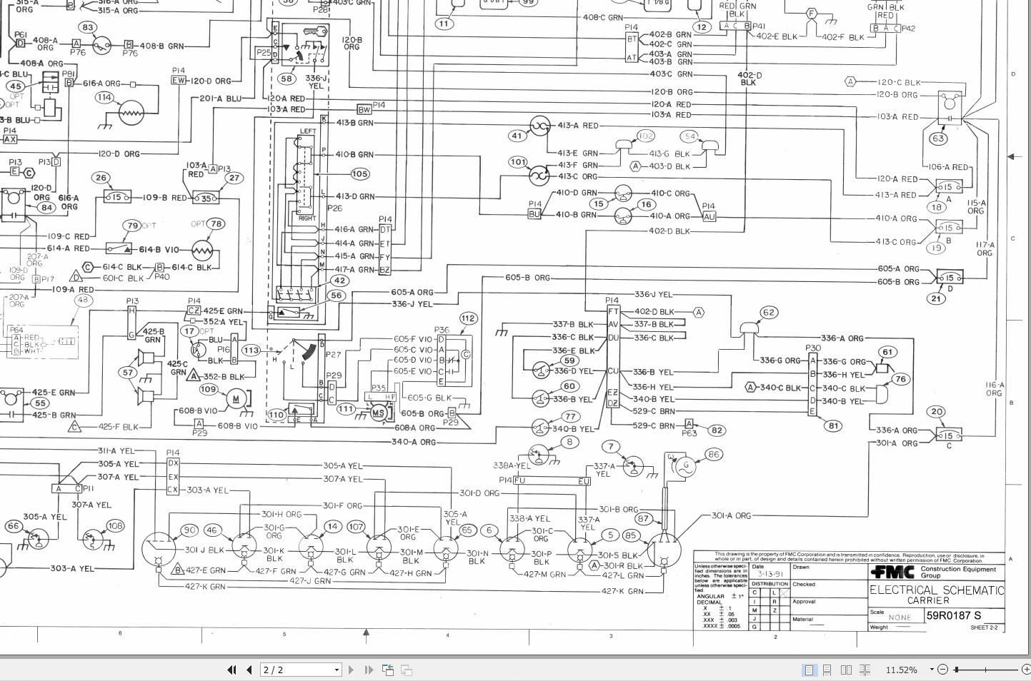 Link Belt Crane HTC 830 Electrical and Hydraulic Diagrams