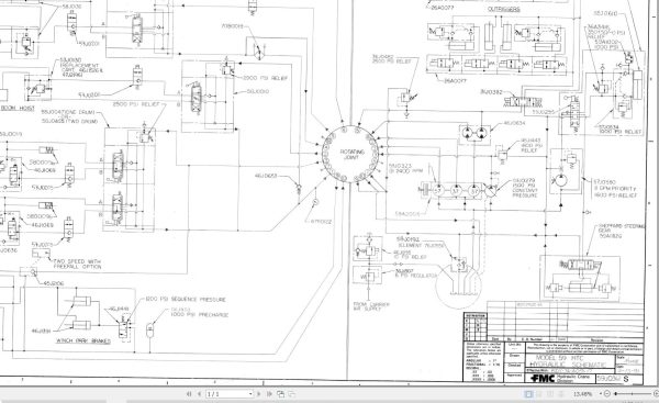 Link Belt Crane HTC 830 Electrical and Hydraulic Diagrams 1
