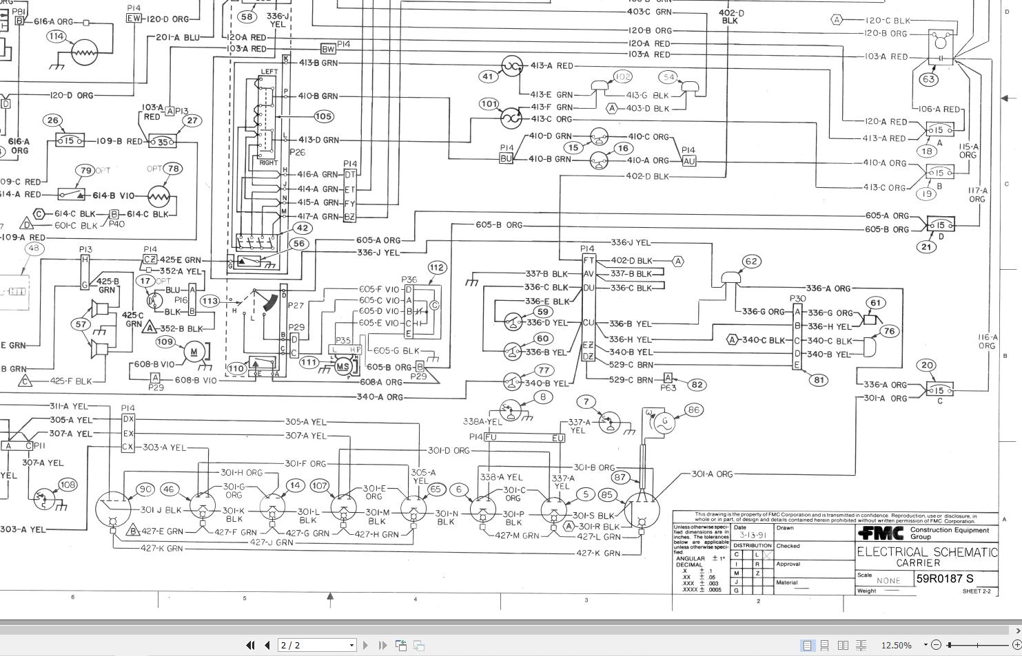 Link Belt Crane HTC 835 Electrical and Hydraulic Diagrams