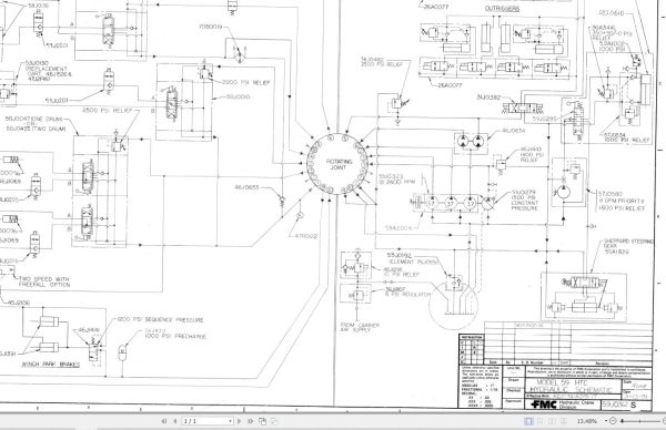 Link Belt Crane HTC 835 Electrical and Hydraulic Diagrams 1