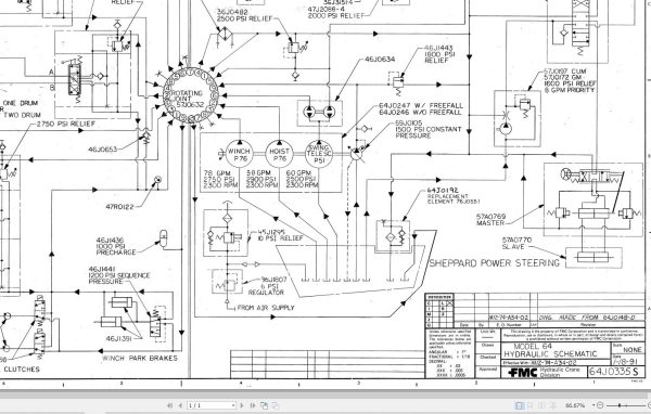 Link Belt Crane HTC 840 Electrical and Hydraulic Diagrams 1