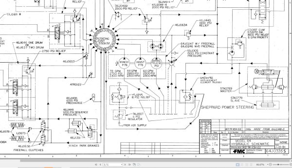Link Belt Crane HTC 850 Hydraulic and Electrical Diagrams 1