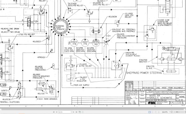 Link Belt Crane HTC 855 Hydraulic and Electrical Diagrams