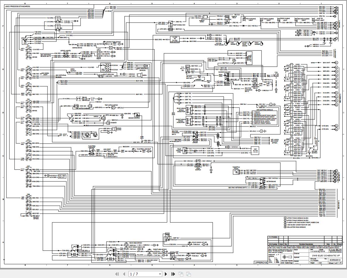 Link Belt Crane HTC 86100XP Hydraulic and Electrical Diagrams
