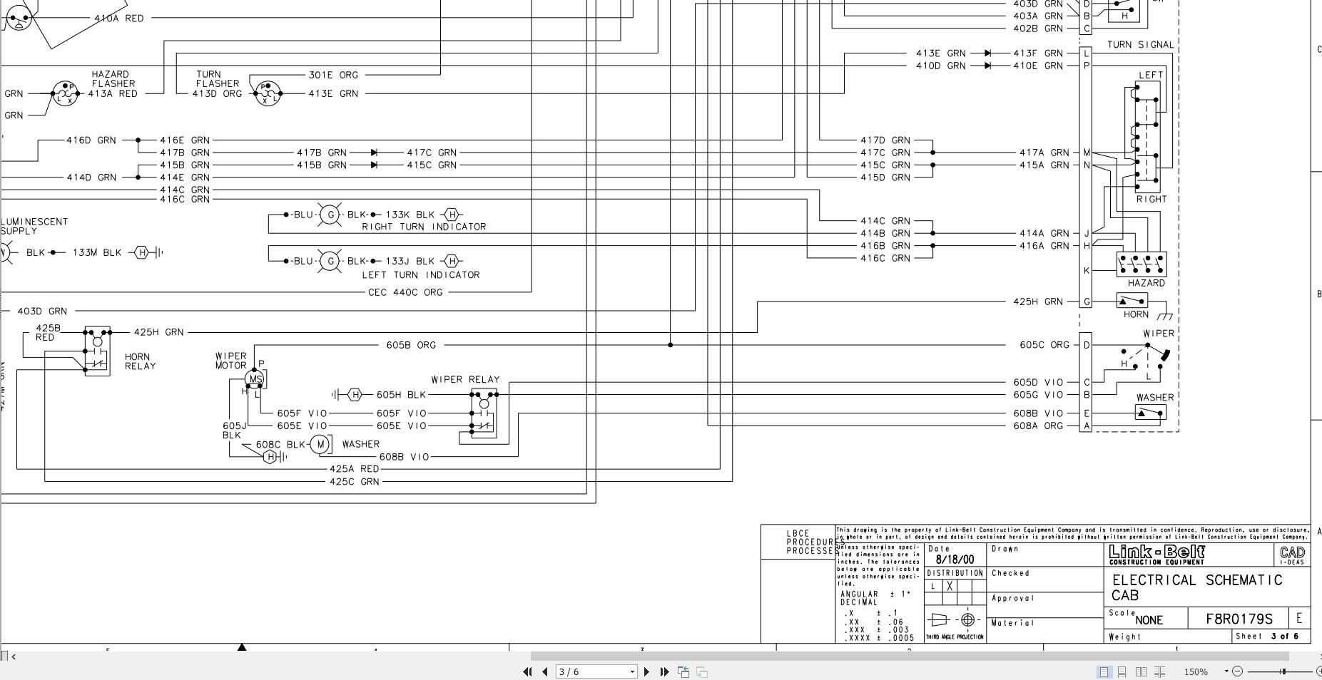 Link Belt Crane HTC 8635XXL Hydraulic and Electrical Diagrams
