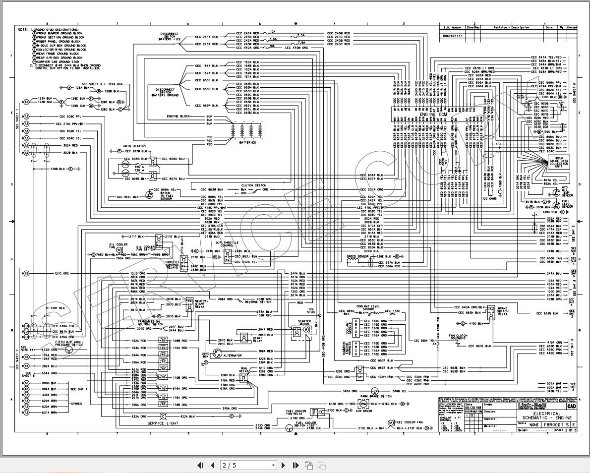 Link Belt Crane HTC 8640 Electrical and Hydraulic Diagrams