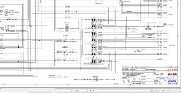 Link Belt Crane HTC 8640SL Electrical and Hydraulic Diagrams