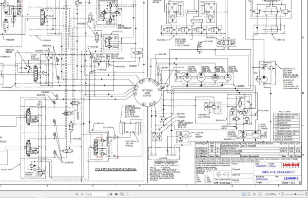 Link Belt Crane HTC 8640XL II Hydraulic and Electrical Diagrams 1
