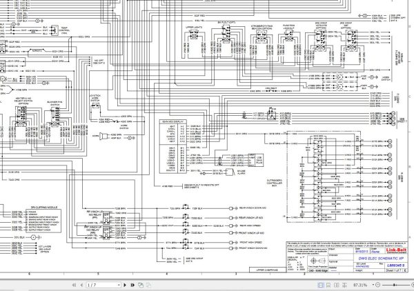 Link Belt Crane HTC 8640XP SL Hydraulic and Electrical Diagrams