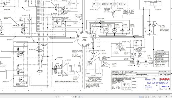 Link Belt Crane HTC 8640XP SL Hydraulic and Electrical Diagrams 1