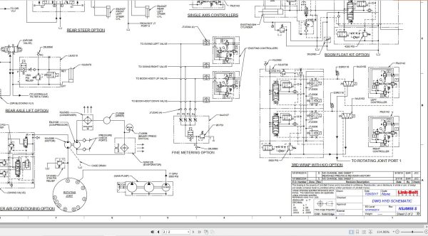 Link Belt Crane HTC 8650XL Electrical and Hydraulic Diagrams 1