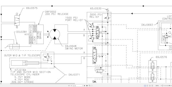 Link Belt Crane HTC 8650XXL Electrical and Hydraulic Diagrams 1