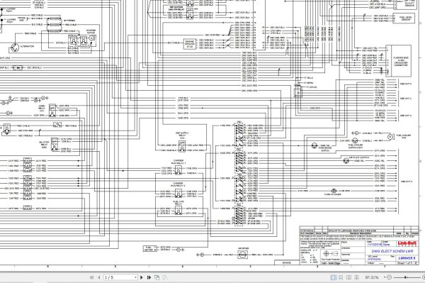 Link Belt Crane HTC 8660 II Electrical and Hydraulic Diagrams