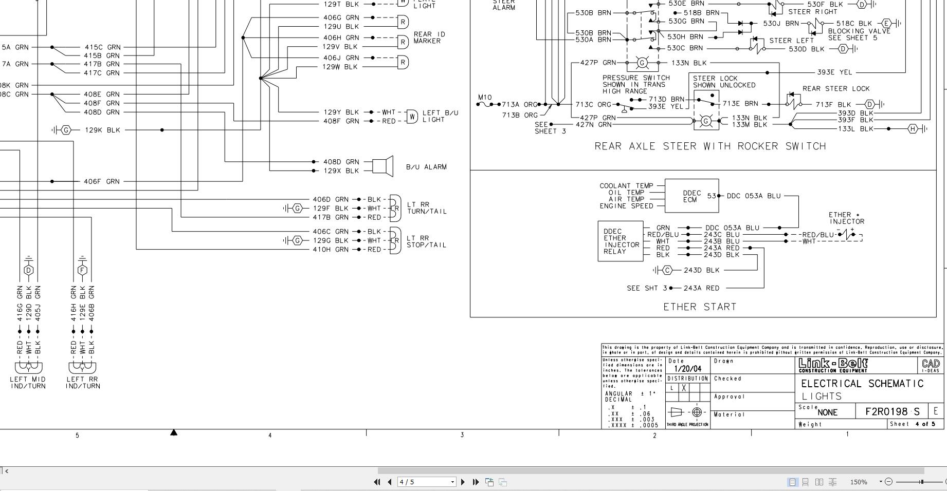 Link Belt Crane HTC 8660XLB Hydraulic and Electrical Diagrams