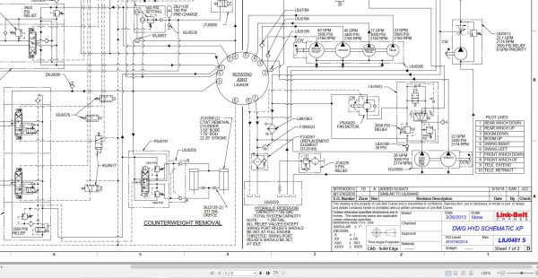 Link Belt Crane HTC 8660XP II Hydraulic and Electrical Diagrams 1