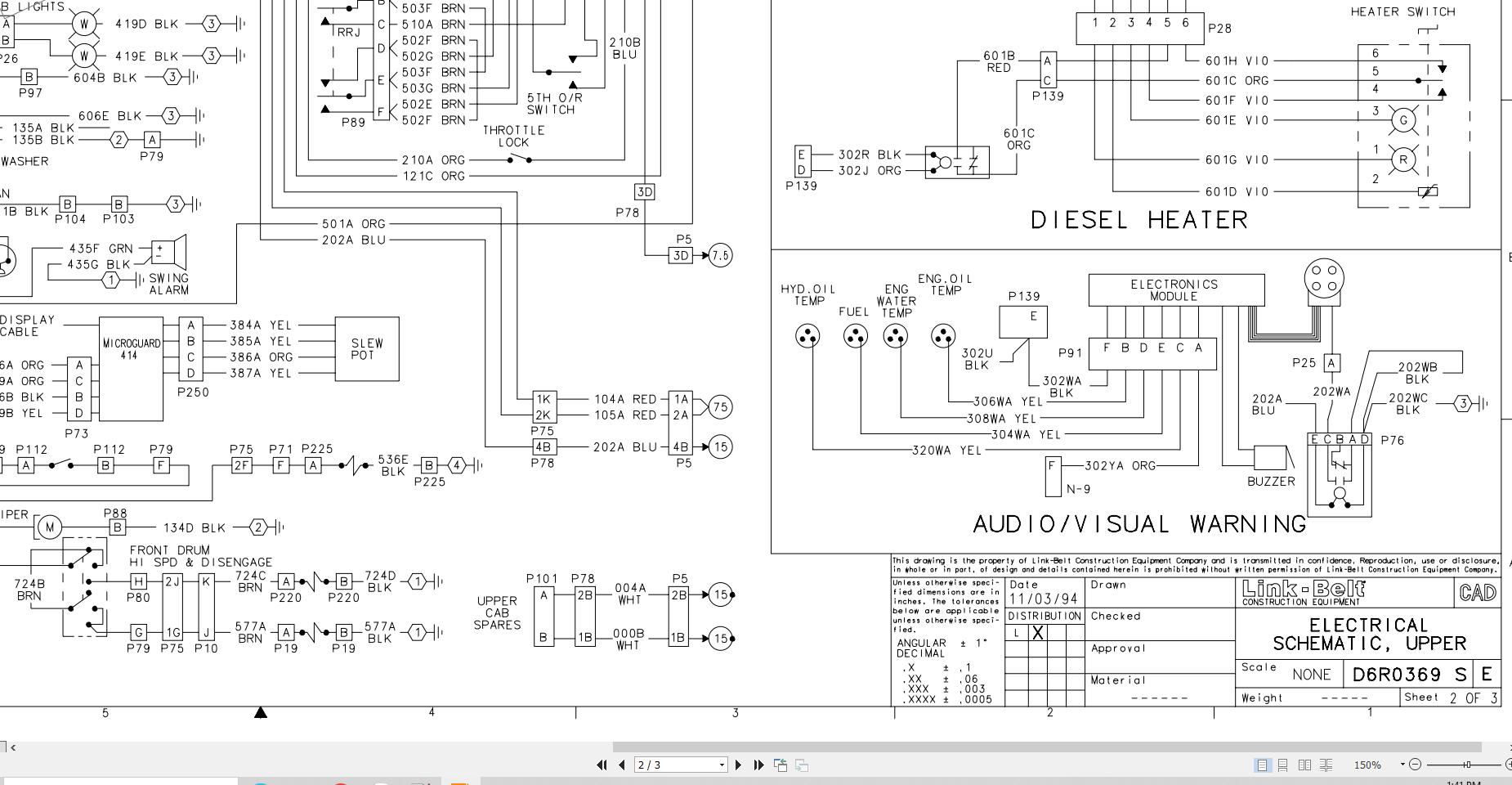 Link Belt Crane HTC 8665 Hydraulic and Electrical Diagrams