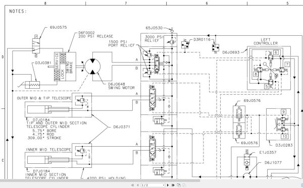 Link Belt Crane HTC 8675 Electrical and Hydraulic Diagrams 1