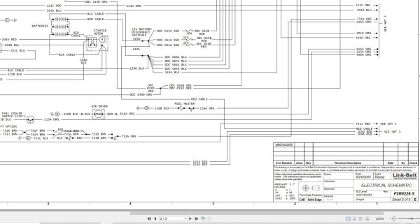 Link Belt Crane HTC 8675LB Electrical and Hydraulic Diagrams