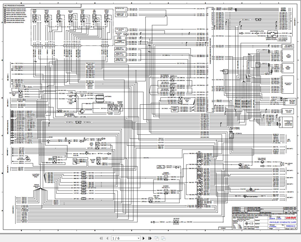 Link Belt Crane HTC 8690 Electrical and Hydraulic Diagrams